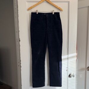 Loft Navy Blue Corduroy Straight Leg Pants Size:2